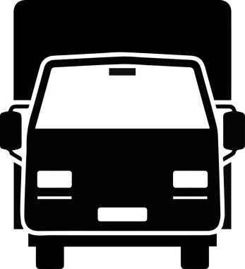 Kamyon simgesi vektör illüstrasyonu