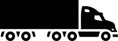 Kamyon simgesi vektör illüstrasyonu