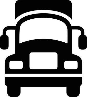Kamyon simgesi vektör illüstrasyonu