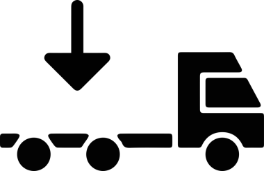 Kamyon simgesi vektör illüstrasyonu