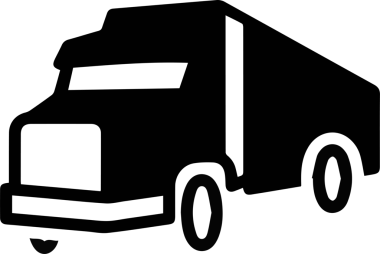 Kamyon simgesi vektör illüstrasyonu