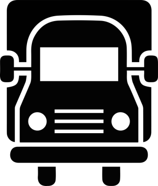 Kamyon simgesi vektör illüstrasyonu