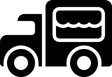 Kamyon simgesi vektör illüstrasyonu