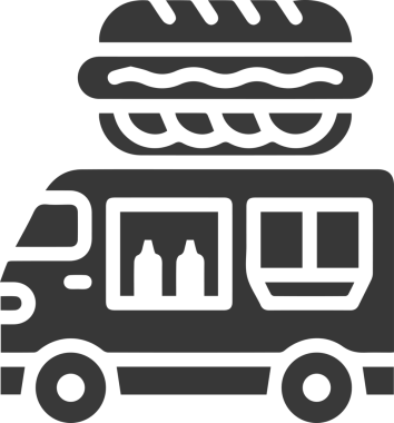 Kamyon simgesi vektör illüstrasyonu