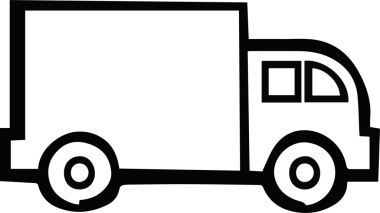 Kamyon simgesi vektör illüstrasyonu