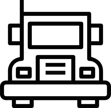 Kamyon simgesi vektör illüstrasyonu