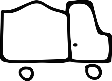 Kamyon simgesi vektör illüstrasyonu