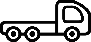 Kamyon simgesi vektör illüstrasyonu