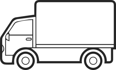 Kamyon simgesi vektör illüstrasyonu