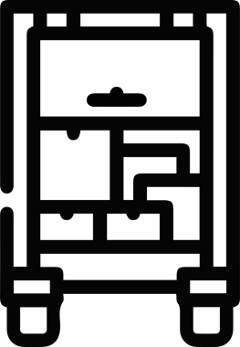 Kamyon simgesi vektör illüstrasyonu