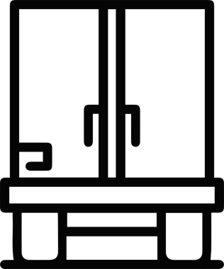 Kamyon simgesi vektör illüstrasyonu