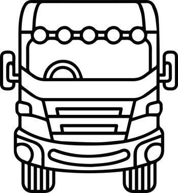 Kamyon simgesi vektör illüstrasyonu