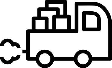 Kamyon simgesi vektör illüstrasyonu