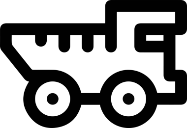 Kamyon simgesi vektör illüstrasyonu