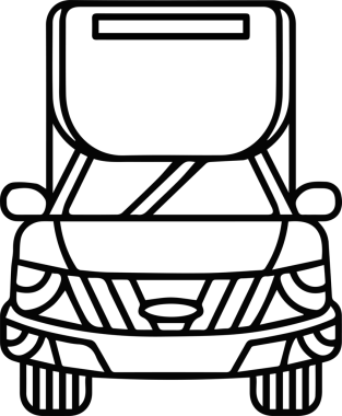 Kamyon simgesi vektör illüstrasyonu