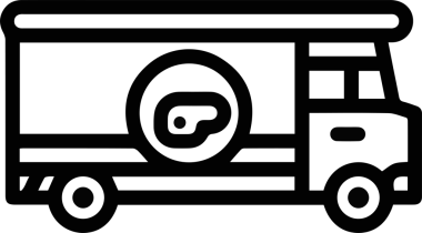 Kamyon simgesi vektör illüstrasyonu
