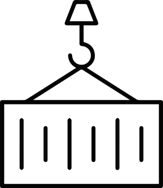 Kamyon simgesi vektör illüstrasyonu