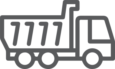 Kamyon simgesi vektör illüstrasyonu