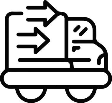 Kamyon simgesi vektör illüstrasyonu