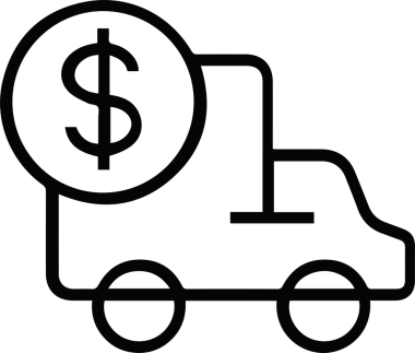 Kamyon simgesi vektör illüstrasyonu