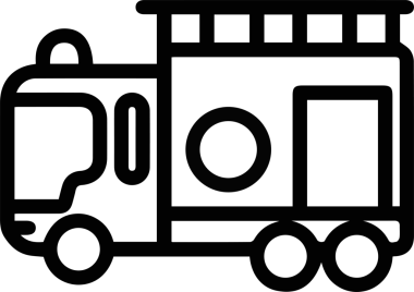 Kamyon simgesi vektör illüstrasyonu