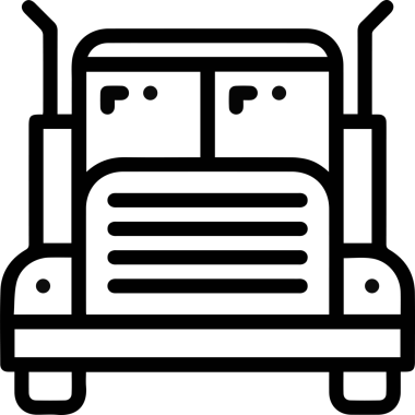 Kamyon simgesi vektör illüstrasyonu