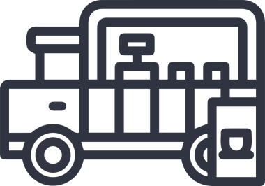 Kamyon simgesi vektör illüstrasyonu