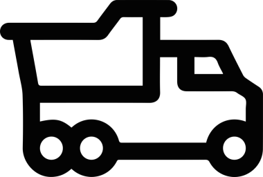 Kamyon simgesi vektör illüstrasyonu