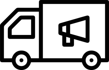 Kamyon simgesi vektör illüstrasyonu