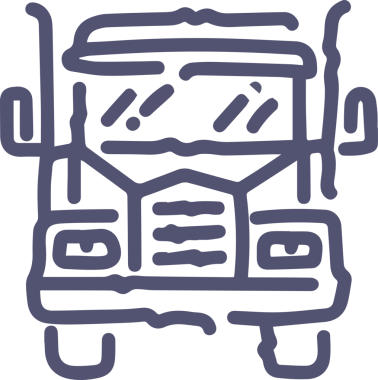 Kamyon simgesi vektör illüstrasyonu