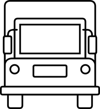 Kamyon simgesi vektör illüstrasyonu