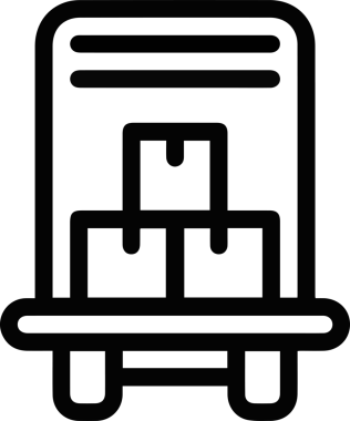 Kamyon simgesi vektör illüstrasyonu