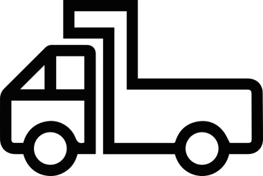 Kamyon simgesi vektör illüstrasyonu