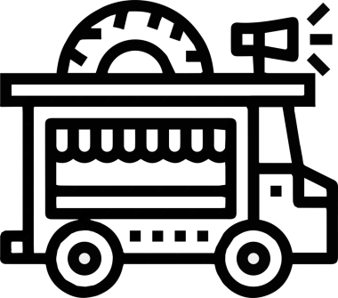 Kamyon simgesi vektör illüstrasyonu