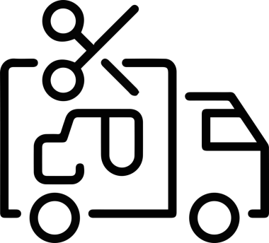 Kamyon simgesi vektör illüstrasyonu