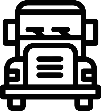 Kamyon simgesi vektör illüstrasyonu