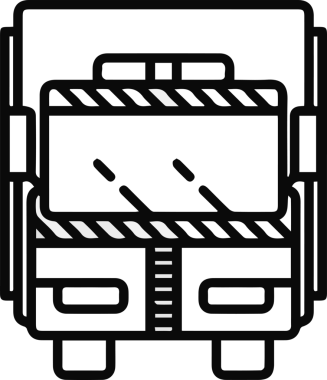 Kamyon simgesi vektör illüstrasyonu