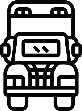 Kamyon simgesi vektör illüstrasyonu