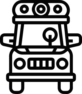 Kamyon simgesi vektör illüstrasyonu