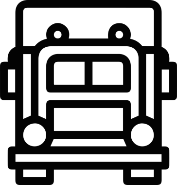 Kamyon simgesi vektör illüstrasyonu