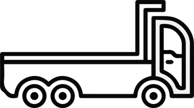 Kamyon simgesi vektör illüstrasyonu