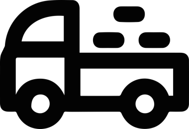 Kamyon simgesi vektör illüstrasyonu