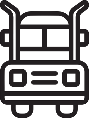 Kamyon simgesi vektör illüstrasyonu