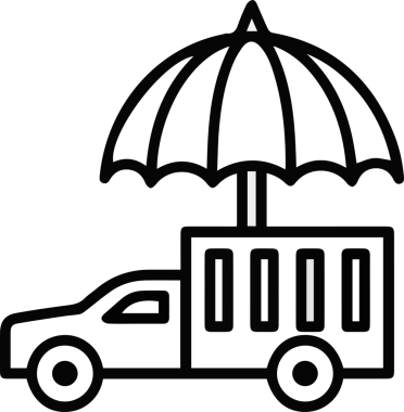 Kamyon simgesi vektör illüstrasyonu