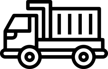 Kamyon simgesi vektör illüstrasyonu