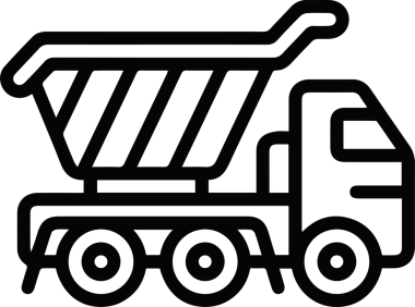 Kamyon simgesi vektör illüstrasyonu