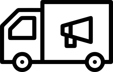 Kamyon simgesi vektör illüstrasyonu