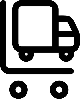 Kamyon simgesi vektör illüstrasyonu