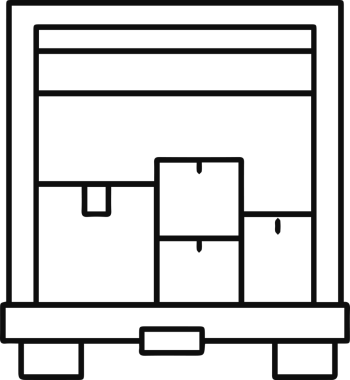 Kamyon simgesi vektör illüstrasyonu