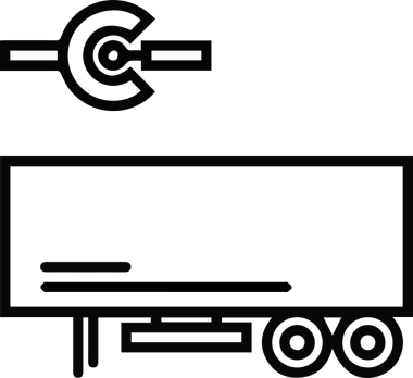 Kamyon simgesi vektör illüstrasyonu